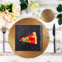 Plato-De-Porcelana-Color-Negro-Para-Postre-6.7-Plg---Wilmax