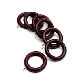 Set 7 Ganchos Caoba Madera Para Cortina - Viva