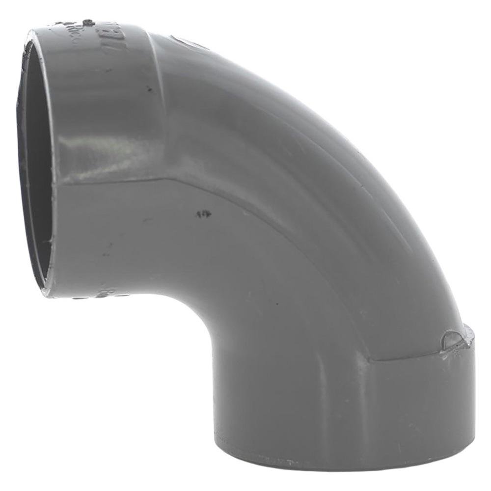 Codo 90° de PVC Liso Drenaje Delgado de 1 1/2 plg