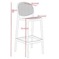 Silla Alta de Plástico Gres Beige