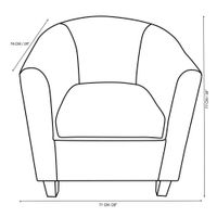 Sillón Café 74x71x77 Cm - Z