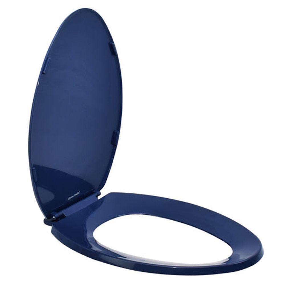 Asiento para Inodoro Elongado Rojo Azul