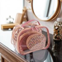 Set De 3 Cosmetiqueras Rosa Corazones - Viva