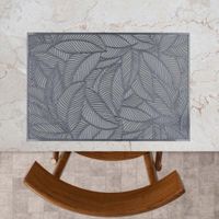 Individual-Rectangular-Gris-Diseño-Hojas-45-X-30-Cm---Viva