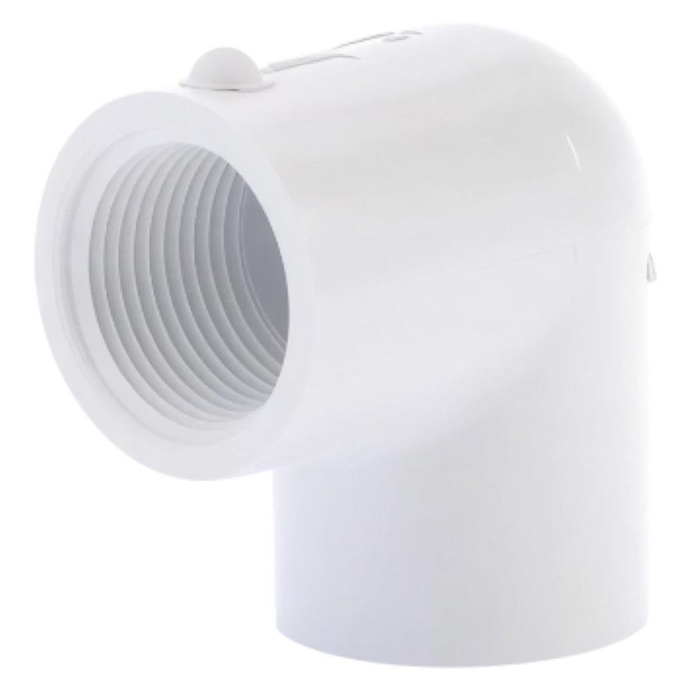 Codo 90° de PVC Liso de 3/4 Plg con Rosca