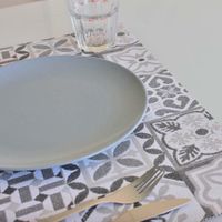 Set de 2 Individuales Antique Gris