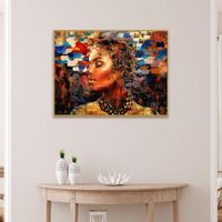 Cuadro-Decorativo-Mujer-Multicolor-60X80-Cm-con-Marco