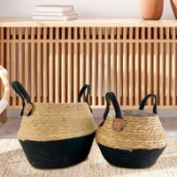 Set-de-Cestas-Negro-y-Beige-2-Pzas-33x33x24-Cm---Concepts