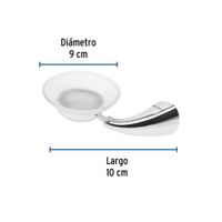 Jabonera Aero con Plato de Vidrio