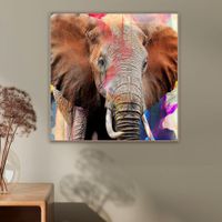 Cuadro-Decorativo-Elefante-100X100-Cm-con-Marco