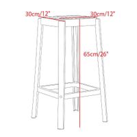 Banco Alto Lenox Café de 30x30x65 Cm - Zmobili