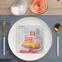 Set De Servilletas Diseño Pastel 12 Pzas 33x33 Cm - Toscana