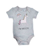 Set de Bodysuit Diseño Unicornio para Bebé 2 Pzas