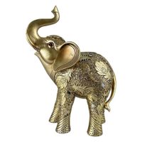 Figura Decorativa de Elefante Dorado 35?Cm