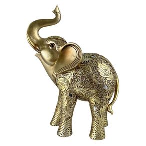 Figura Decorativa de Elefante Dorado 35?Cm