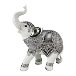Elefante Decorativo Plateado 25?Cm