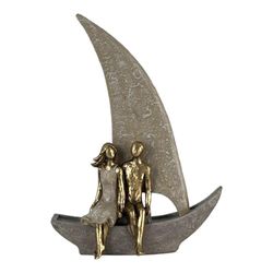 Figura Decorativa Pareja en Barco