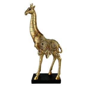 Figura Decorativa Jirafa Dorada 40?Cm