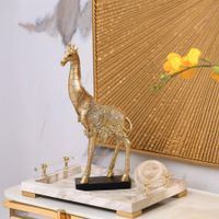 Figura Decorativa Jirafa Dorada 40?Cm