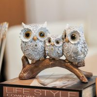Figura-Decorativa-Trio-de-Buhos-Plateado