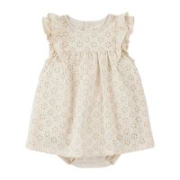 Sunsuit Marfil con Bordado Calado para Niña - Varias Tallas