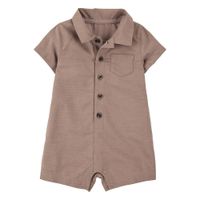 Romper Tipo Polo Café para Niño - Varias Tallas