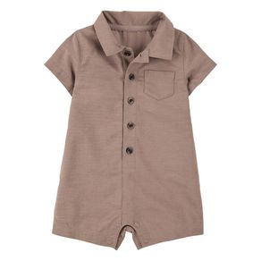 Romper Tipo Polo Café para Niño - Varias Tallas