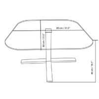 Set De Mesa Vidrio con 4 Banquitos Grises - Zmobili