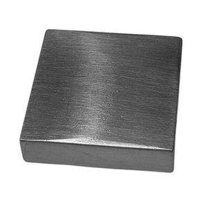 Botón de Níquel Satinado Cuadrado 30 Mm