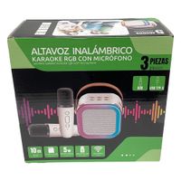 Mini Karaoke con 2 Micrófonos Inalámbricos