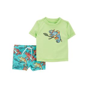 Set de Natación para Bebé Niño 2 Pzas Verde Iguana Varias Tallas