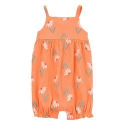Enterizo Floral Naranja con Tirantes  - Varias Tallas