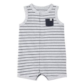 Enterizo sin Mangas Gris con Rayas - Varias Tallas