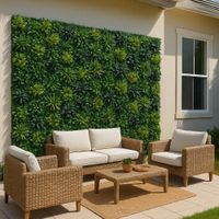 Panel de Follaje Sintético Estilo Mixto Verde 1 X 1 M