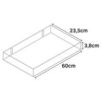 Repisa de Mdf Gris Plateado 60X23.5X3.8 Cm - Spaceo