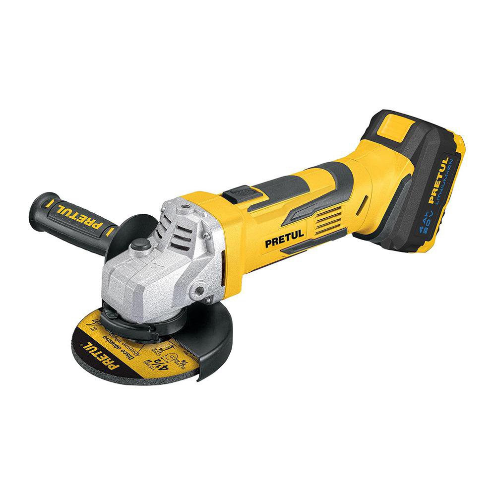 Esmeriladora Angular Inalámbrica de 4.5 plg + Cargador de 20 V