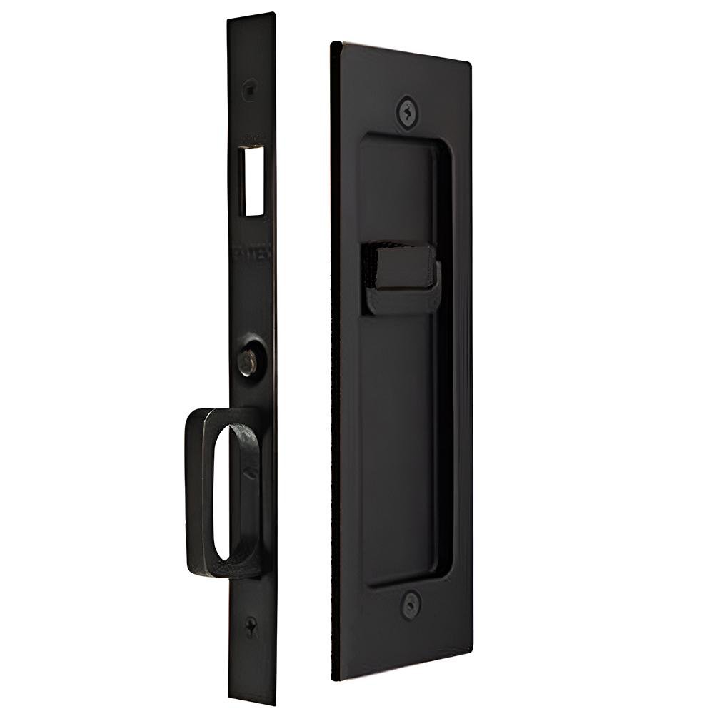 Cerradura para Puerta Corrediza Privacidad Acabado Satinado Color Negro