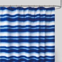 Cortina de Baño Azul con 12 Ganchos
