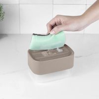 Dispensador de Jabón y Porta Esponja Beige