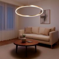 Lámpara LED Circular de Techo Dorada