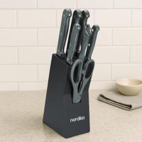 Set de 5 Cuchillos con Base Más Tijera y Afilador