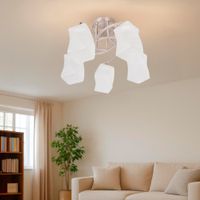 Set de Lámparas para Techo Satín 3 y 5 L 2 Pzas - Zlumini