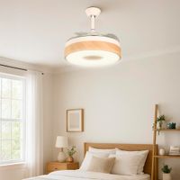Ventilador con Aspas Retráctiles y Luz Led