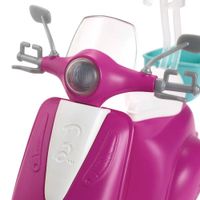 Muñeca Barbie con Moto Scooter Rosa