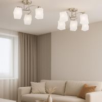 Set de Lámparas para Techo Satín 3 y 5 L 2 Pzas - Zlumini