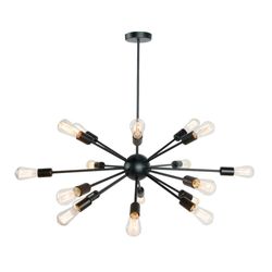 Lampara-Colgante-18-Luces-E27-Negra