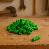 Tarugo A Granel Plástico Verde 7 x 35 - 9/32 Plg - Intertornillos