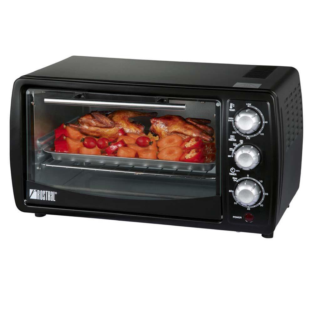 Horno Tostador de 12 L 1200 W con Control Manual Color Negro