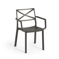 Silla con Descansabrazos Metalix Bronce para Exterior
