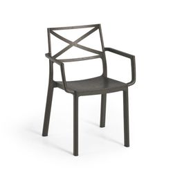 Silla con Descansabrazos Metalix Bronce para Exterior